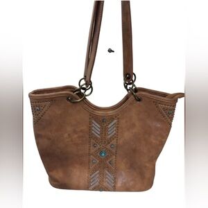 2041)Montana West Aztec Western
Shoulder Tote Bag
